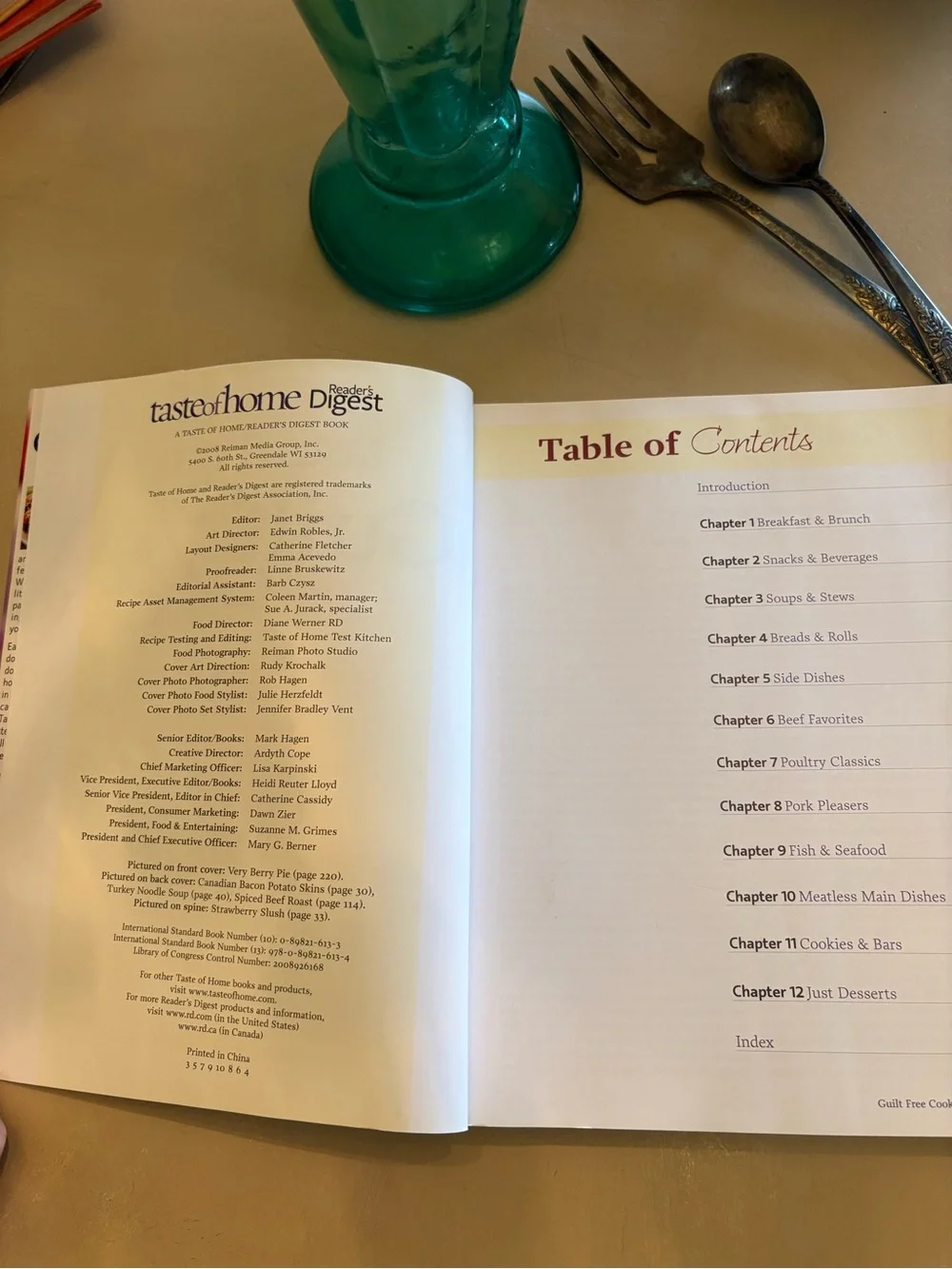 Taste of Home Guilt Free Cooking Cookbook — Purple & White Cover